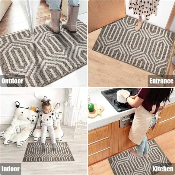 24"x 36", Absorbent Front Back Door Mat Floor Mats, Rubber Backing Non Slip - Picture 7 of 7